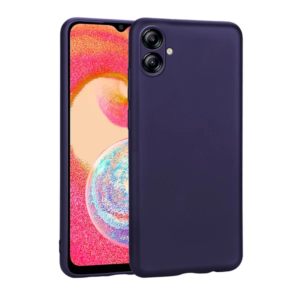 zore Galaxy A04E Kılıf Zore Premier Silikon Kapak-Lacivert