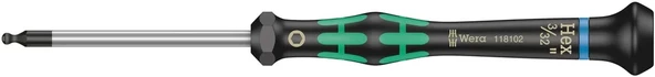 Wera 2052 Top Baş Mikro Alyan 3/32"x60mm Tornavida 05118102001