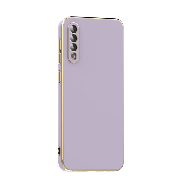 zore Galaxy A50 Kılıf Zore Bark Kapak-Lila