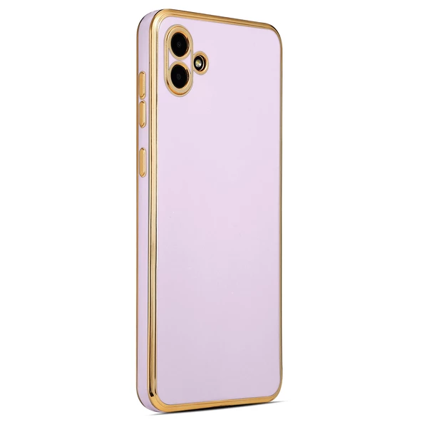 zore Galaxy A04 Kılıf Zore Bark Kapak-Lila