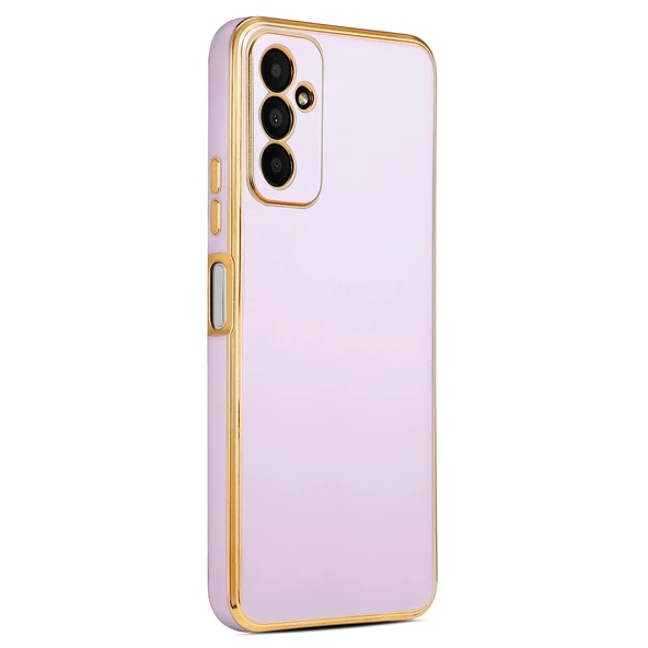 zore Galaxy M13 Kılıf Zore Bark Kapak-Lila