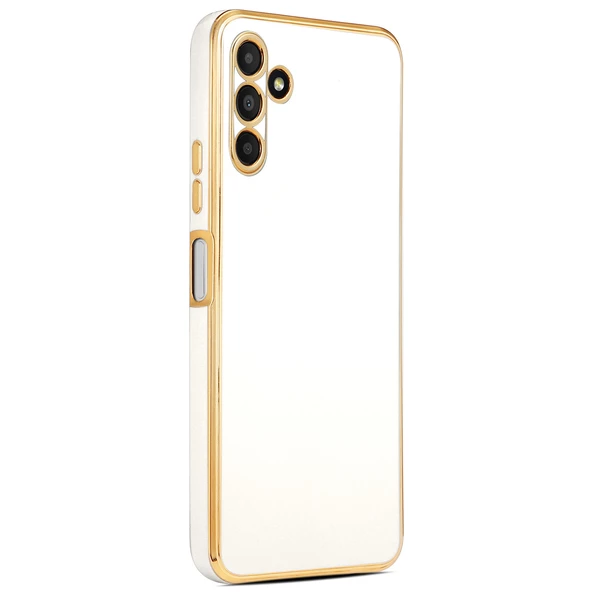 zore Galaxy A04S Kılıf Zore Bark Kapak-Beyaz