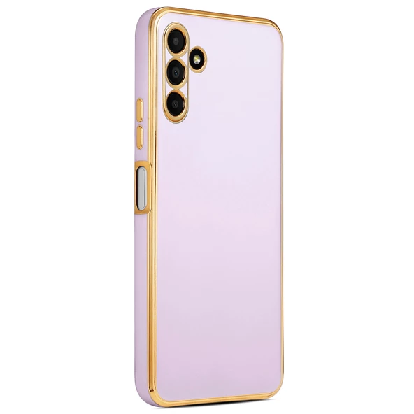 zore Galaxy A04S Kılıf Zore Bark Kapak-Lila