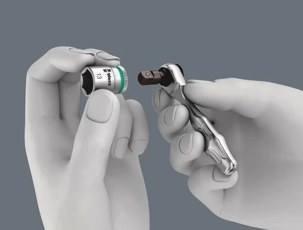 Wera K. Kompakt Zyklop 2 Li Mini Cırcırlı Çantalı Set 05135918001 - 9