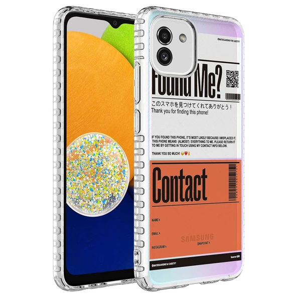 zore Galaxy A04 Kılıf Airbag Kenarlı Renkli Desenli Silikon Zore Elegans Kapak-NO6