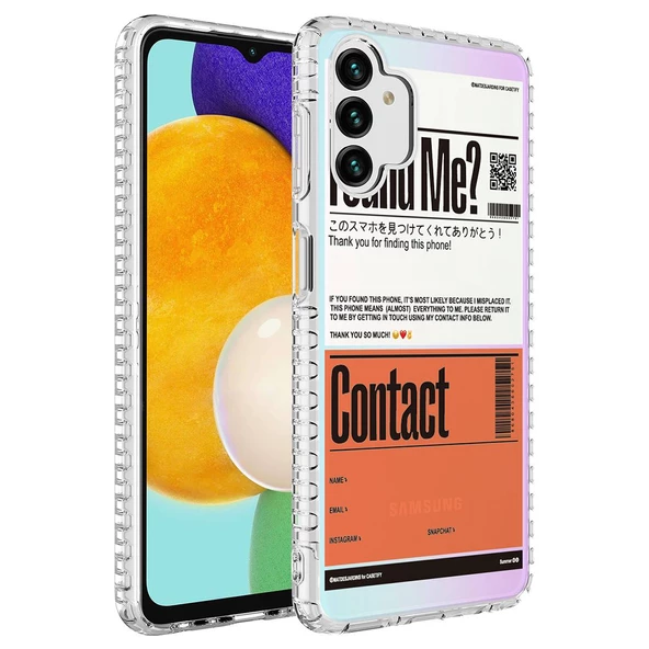 zore Galaxy A04S Kılıf Airbag Kenarlı Renkli Desenli Silikon Zore Elegans Kapak-NO6