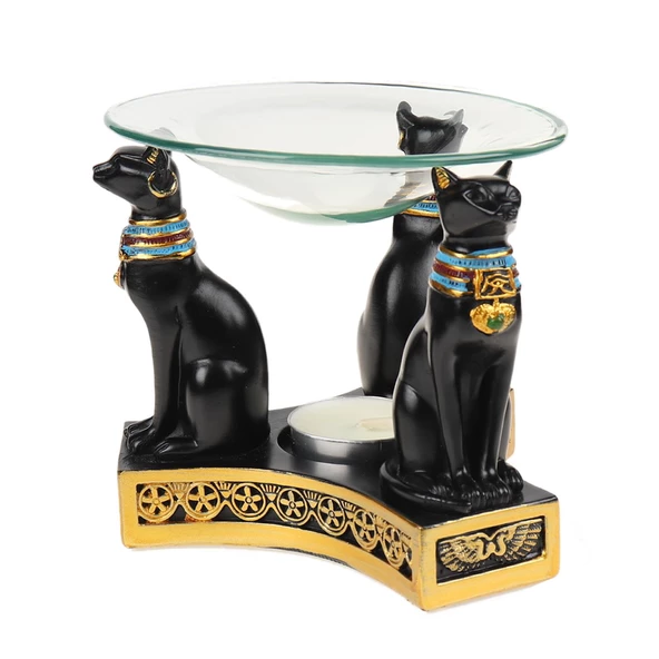 KEDİ TASARIMLI CAM KASELİ BUHURDANLIK - 3