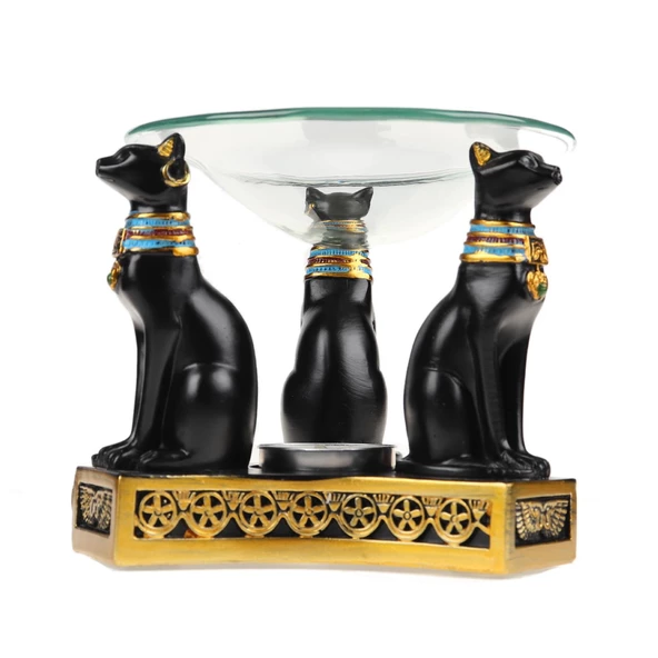 KEDİ TASARIMLI CAM KASELİ BUHURDANLIK - 2