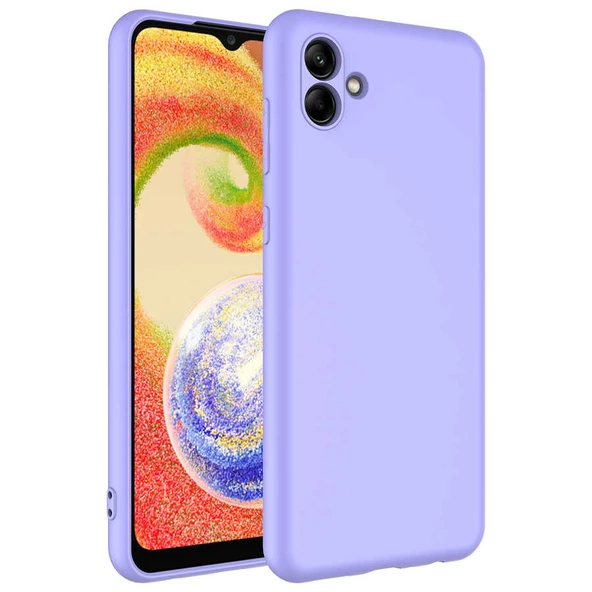 zore Galaxy A04 Kılıf Zore Mara Lansman Kapak-Lila