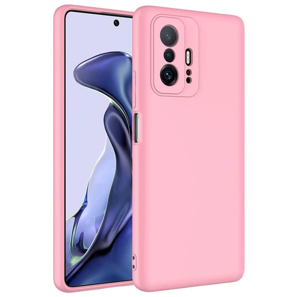 zore Xiaomi Mi 11T Pro 5G Kılıf Zore Mara Lansman Kapak-Pembe Açık