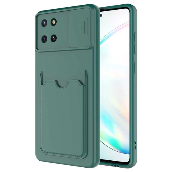 zore Galaxy A81 (Note 10 Lite) Kılıf ​Zore Kartix Kapak-Koyu Yeşil