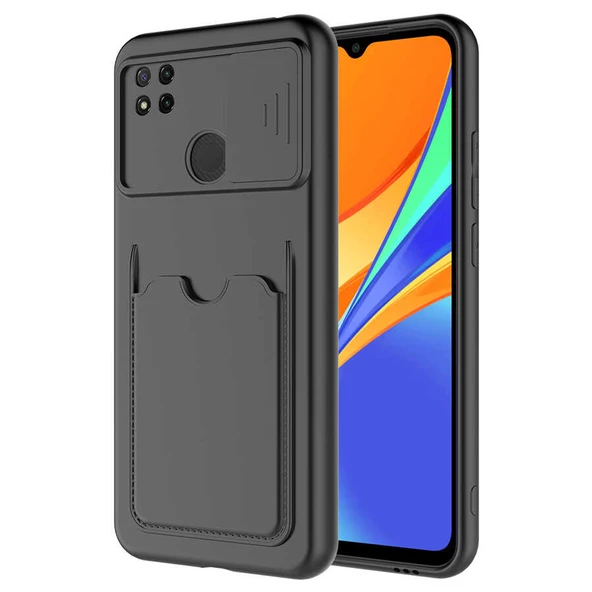 zore Xiaomi Redmi 9C Kılıf ​Zore Kartix Kapak-Siyah