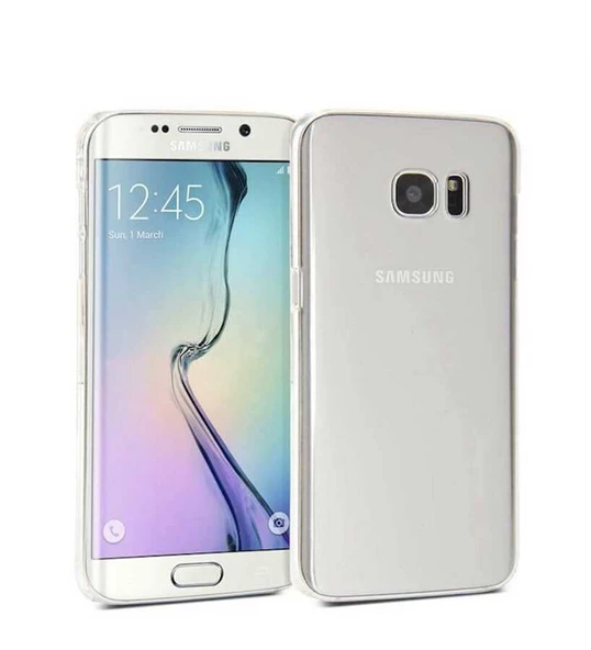 zore Galaxy S6 Edge Kılıf Zore Süper Silikon Kapak-Renksiz