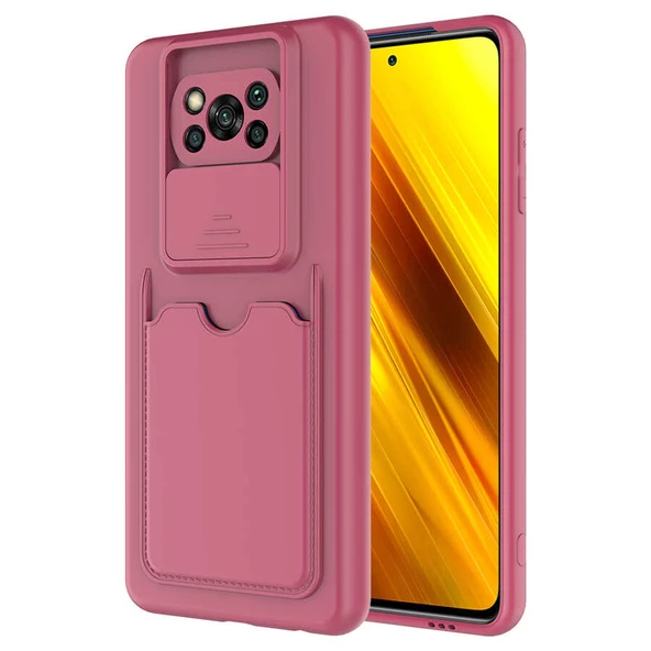 zore Xiaomi Poco X3 Kılıf ​Zore Kartix Kapak-Koyu Mor