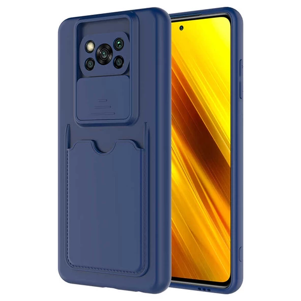 zore Xiaomi Poco X3 Kılıf ​Zore Kartix Kapak-Lacivert