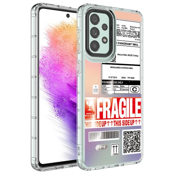 zore Galaxy A13 4G Kılıf Kamera Korumalı Renkli Desenli Sert Silikon Zore Korn Kapak-NO5