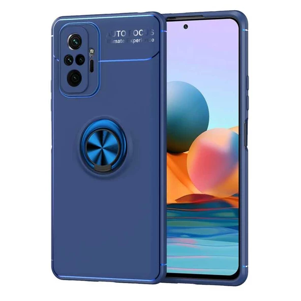 zore Xiaomi Redmi Note 10 Pro Kılıf Zore Ravel Silikon Kapak-Mavi