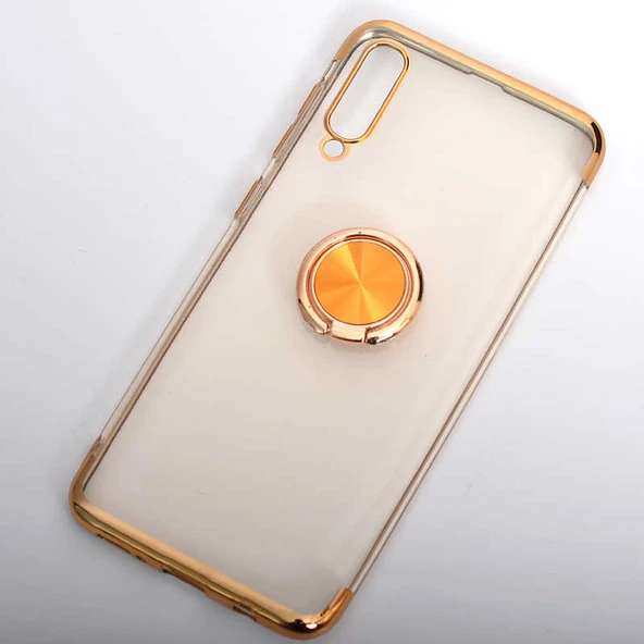 zore Galaxy A30S Kılıf Zore Gess Silikon-Gold