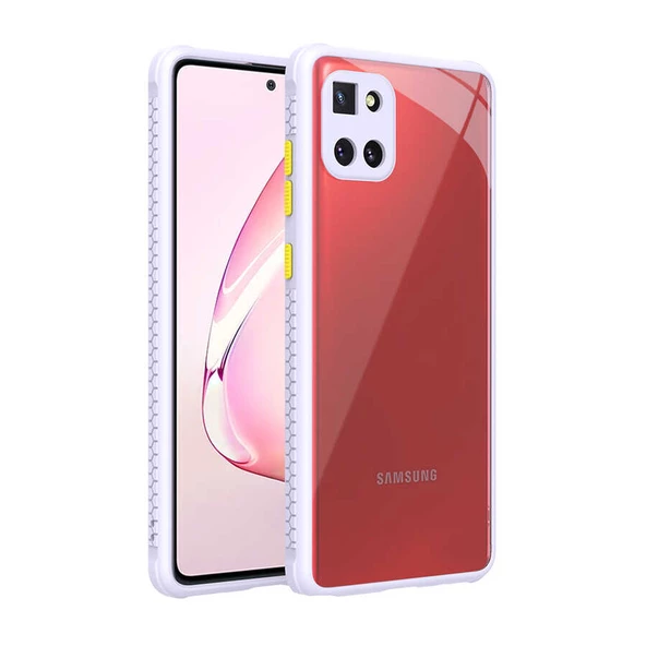 zore Galaxy A81 (Note 10 Lite) Kılıf ​​Zore Kaff Kapak-Mor