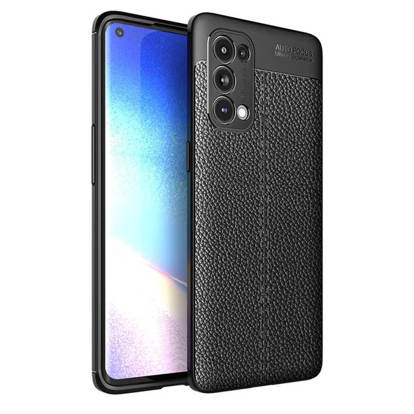 zore Oppo Reno 5 Pro 5G Kılıf Zore Niss Silikon Kapak-Siyah