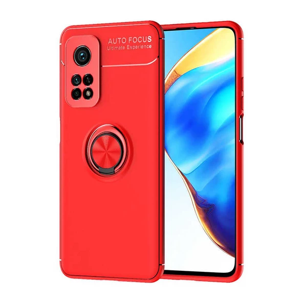 zore Xiaomi Mi 10T Pro 5G Kılıf Zore Ravel Silikon Kapak-Kırmızı