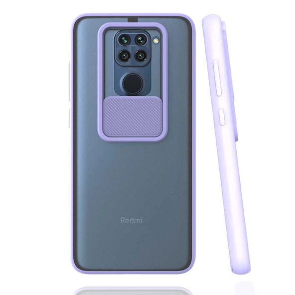 zore Xiaomi Redmi Note 9 Kılıf Zore Lensi Kapak-Lila