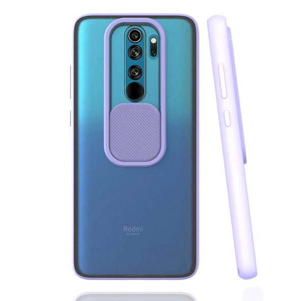 zore Xiaomi Redmi Note 8 Pro Kılıf Zore Lensi Kapak-Lila