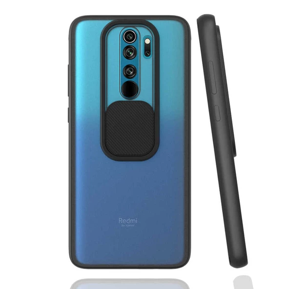 zore Xiaomi Redmi Note 8 Pro Kılıf Zore Lensi Kapak-Siyah