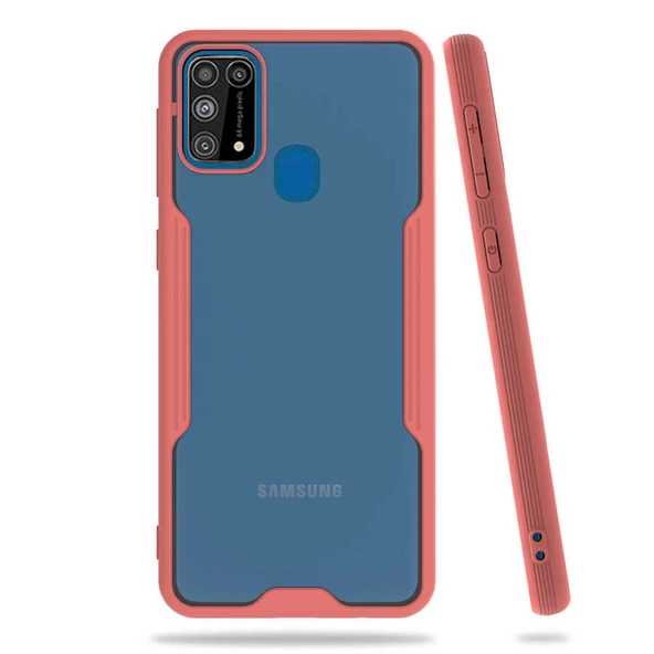 zore Galaxy M31 Kılıf Zore Parfe Kapak-Pembe