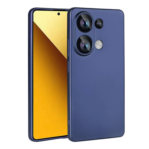 zore Xiaomi Poco M6 Pro 4G Kılıf Zore Premier Silikon Kapak-Lacivert