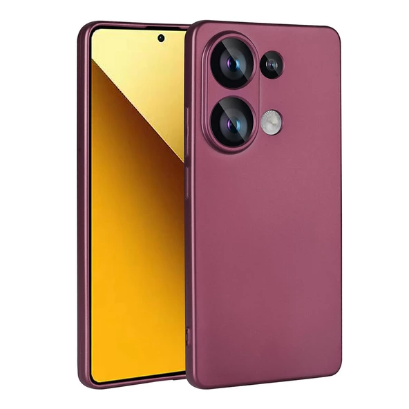 zore Xiaomi Poco M6 Pro 4G Kılıf Zore Premier Silikon Kapak-Koyu Mor