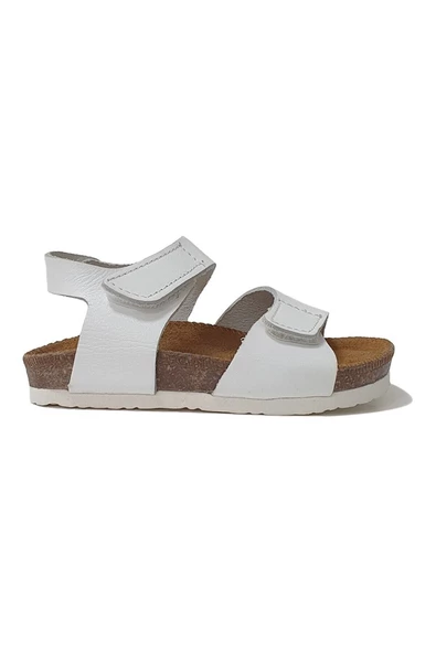 Unisex Çocuk Lacivert Hakiki Deri Ortopedik Sandalet - 11