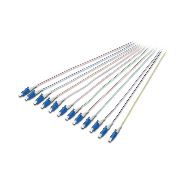 DK-29332-02 Digitus LC Fiber Pigtail , Loose Buffer, 09/125 µ, DIN IEC 304 renk kodlu, Singlemode, OS2, uzunluk 2 metre, birim fiyatıdır