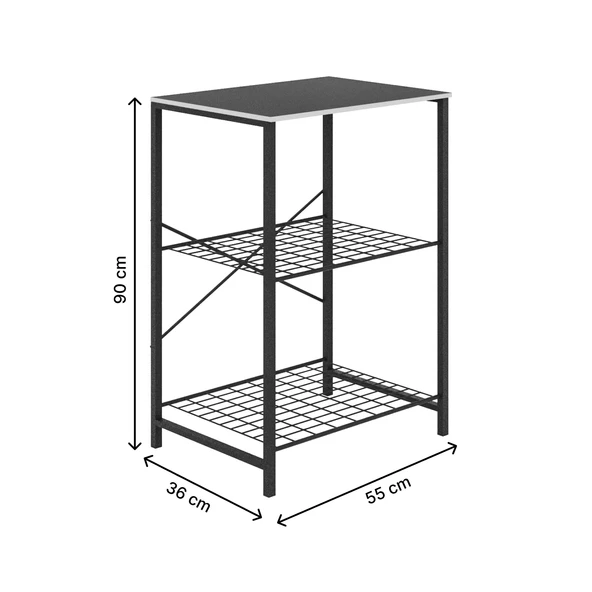 Eportatif Çok Amaçlı Mutfak Rafı Bangosu Masa Dar Çam 1442 - 7
