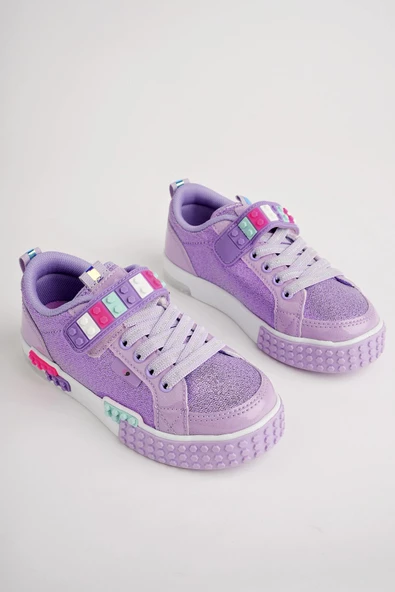 Muggo SONİC Garantili Legolu Bağcıklı ve Cırtlı Ortopedik Çocuk Sneaker Spor Ayakkabı - 9