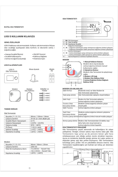 Baymak Logı S Kablosuz Oda Termostatı - 4
