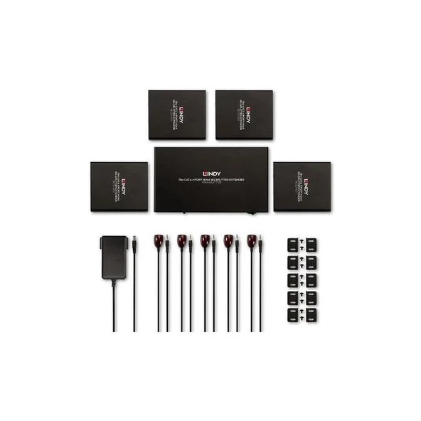 Lindy Lın-38262 70M Cat.6 4 Port Hdmı 18G Sinyal Çoklayıcı Ve Uzatıcı Alıcı (Receiver) Ve Verici (Transmitter) Ünite Dahil 70M Cat.6 4 Port Hdmı 18G Splitter Extender - Resim 3