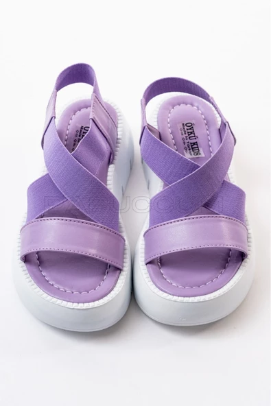 Kız Çocuk Bej Hafif Lastikli Ortopedik Sandalet - 9