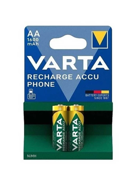 Varta 1600mAh AA Şarjlı Kalem Pil 2li Blister