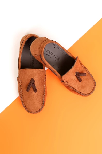 Çocuk Taba Yumuşak Loafer Ayakkabı - 4