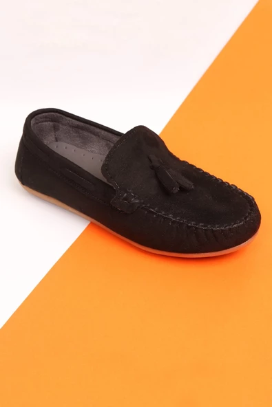 Çocuk Taba Yumuşak Loafer Ayakkabı - 5