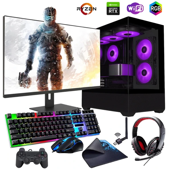 Ryzen5 5600 16GB 480SSD 12GB RTX3060 24" Mon. Oyun Bilgisayarı (Gaming Set) ürün görseli