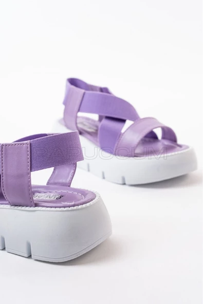 Kız Çocuk Bej Hafif Lastikli Ortopedik Sandalet - 10