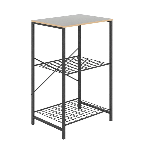 Eportatif Çok Amaçlı Mutfak Rafı Bangosu Masa Dar Beyaz 1443 - 6