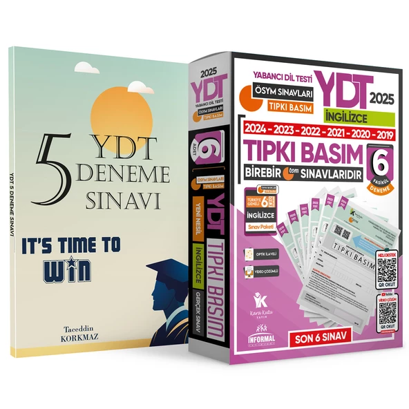 2025 YKS YDT (Yabancı Dil Testi) İngilizce Tıpkı Basım 6lı Paket ve Özgün 5 Deneme Sınavı 2li Set - 1