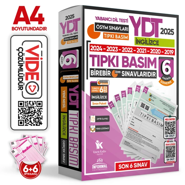 2025 YKS YDT (Yabancı Dil Testi) İngilizce Tıpkı Basım 6lı Paket ve Özgün 5 Deneme Sınavı 2li Set - 2