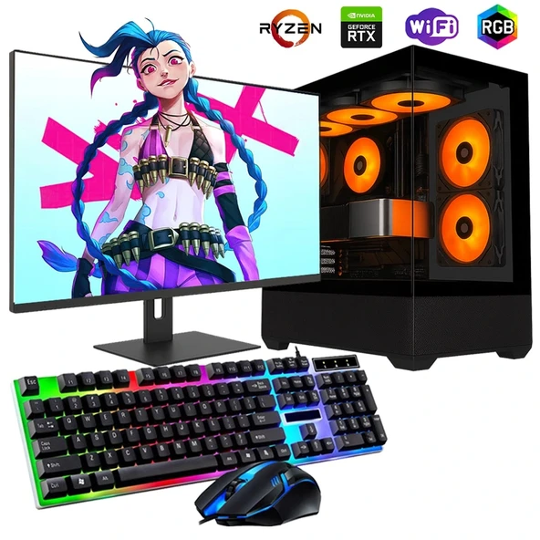 Ryzen5 5600 16GB 480SSD 12GB RTX3060 27" Mon. Oyun Bilgisayarı - 1