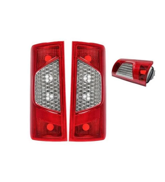 Ford Connect Uyumlu  Arka Stop Lambası Sag+sol Takım 2009--2013 Duysuz Uyumlu 610437-610438-1490 - 1