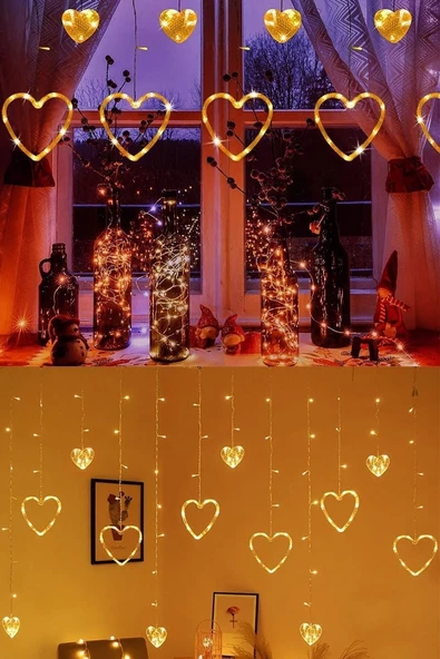 Led Kalpli Saçaklı 5Metre Gün Işığı Sarı 8 Animasyonlu Dekoratif Aydınlatma - 4