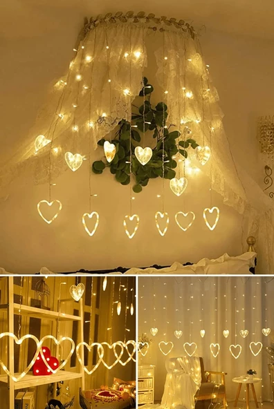 Led Kalpli Saçaklı 5Metre Gün Işığı Sarı 8 Animasyonlu Dekoratif Aydınlatma - 2